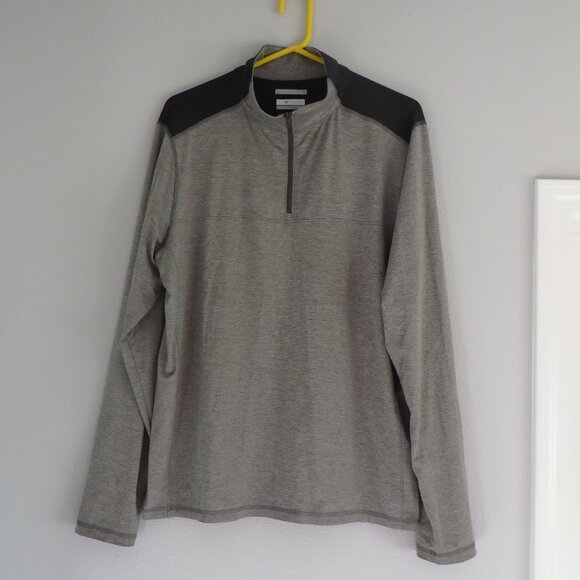 Columbia mens omni wick light jacket size M gray long sleeve 1/4 zip - Picture 1 of 10